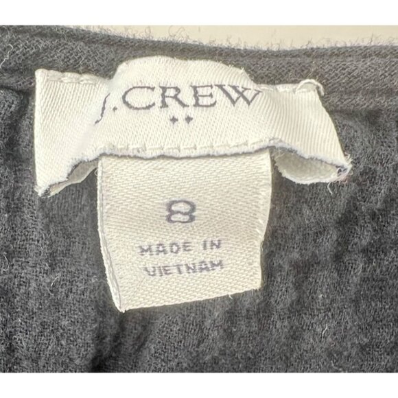 J. Crew Womens Sleeveless Black Tiered Dress Size 8 gauzy - Picture 4 of 9